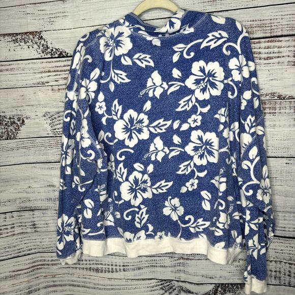 Out From Under UO Jacintha Reverse Henley Sweatshirt Top Hawaiian  Sm - Picture 4 of 4